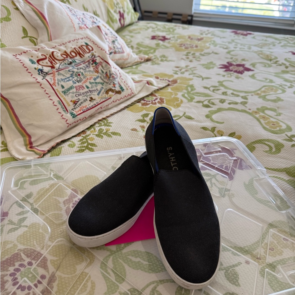 Rothy's Black Slip-On Sneakers